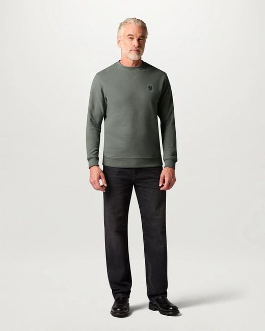Belstaff Green Logo Sweatshirt for men