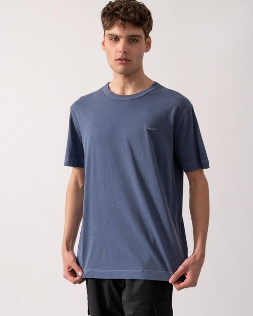 Gant Blue Short Sleeve Sunfaded T-Shirt for men