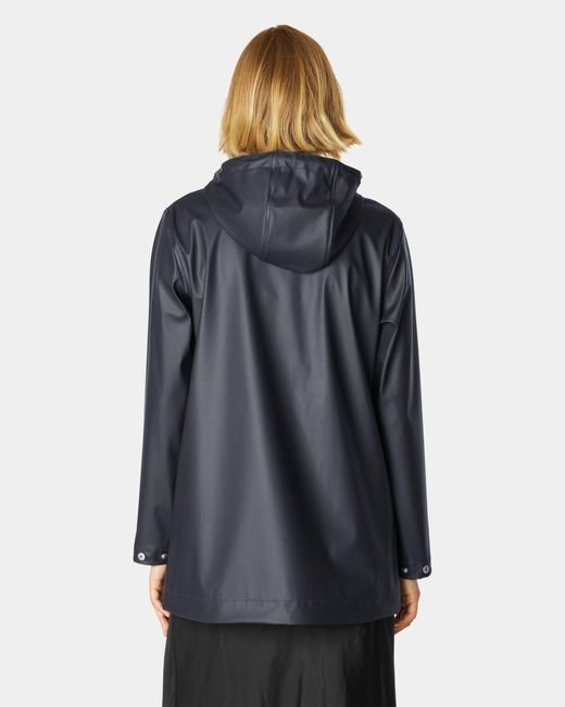 Ilse Jacobsen Blue Rain Short Rubberised Raincoat