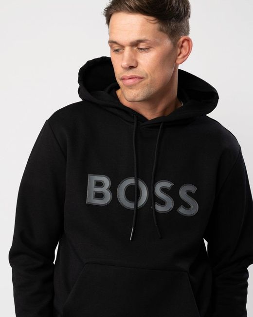 Boss Black Soody 1 Pullover Hoodie With Logo Print for men