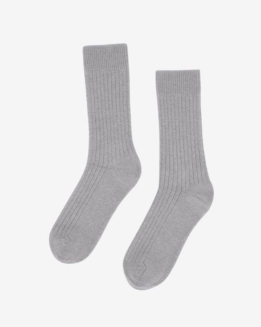 COLORFUL STANDARD White Merino Wool Blend Socks for men