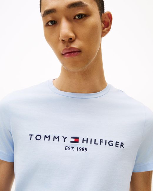 Tommy Hilfiger Blue Tommy Logo Basic T-Shirt for men