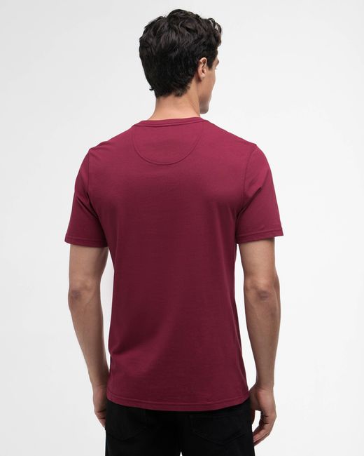 Barbour Red Small Logo T-Shirt for men