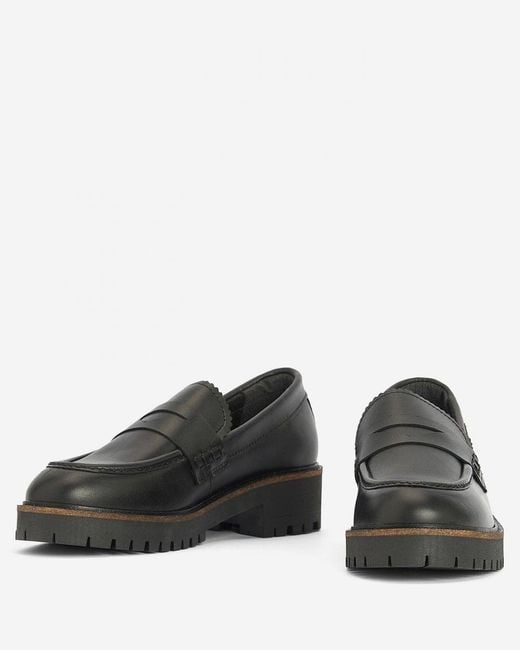 Barbour Black Norma Penny Loafers