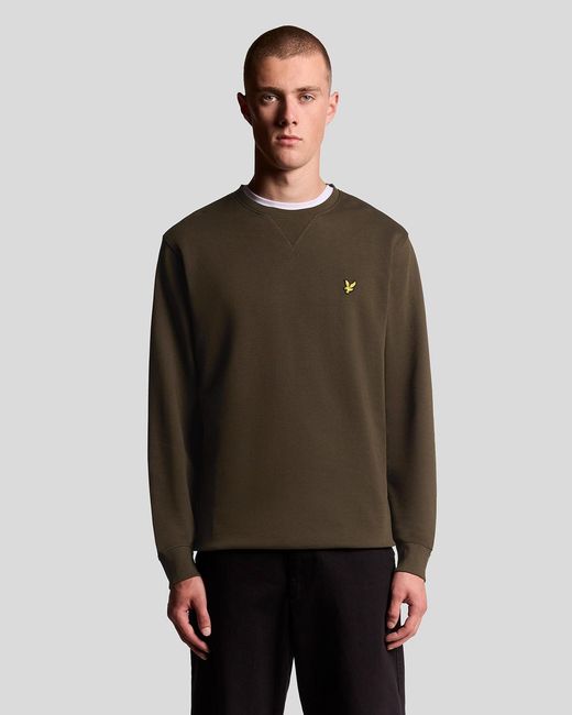Lyle & Scott Brown Cotton Crew Neck Sweatshirt for men