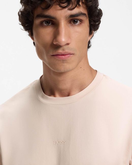 Boss Natural Tchup Crew Neck Small Logo T-Shirt for men