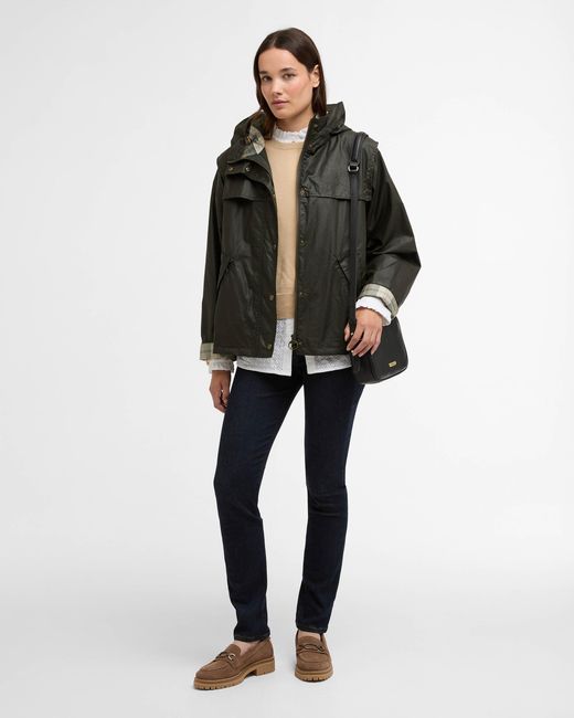 Barbour Black Ornella Wax Jacket