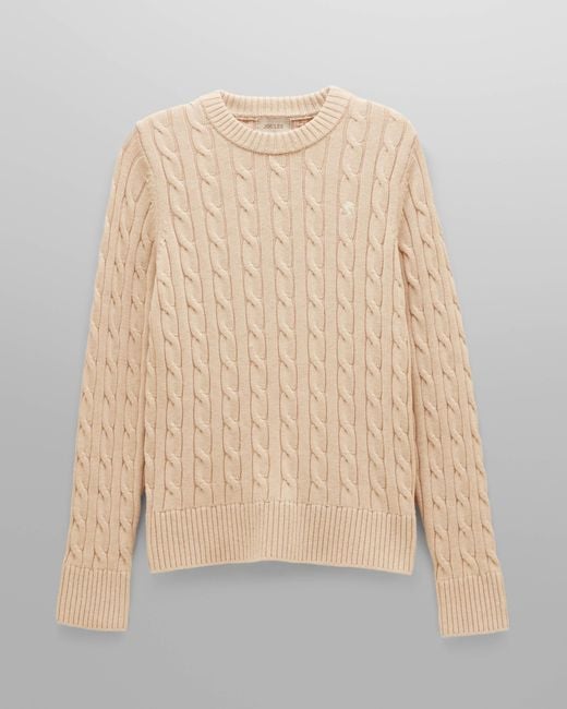 Joules Natural Classic Cable Knit Jumper