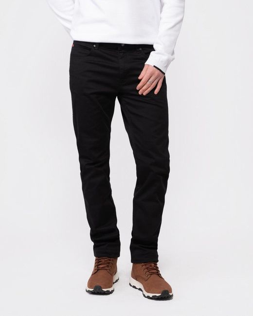 HUGO 708 Slim-fit Jeans In Satin-stretch Stay Black Denim for men