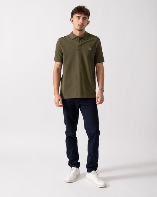 Paul Smith Green Ps Regular Fit Short Sleeve Zebra Polo Shirt for men