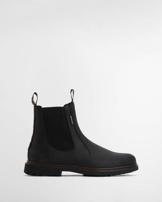 Barbour Black Hale Chelsea Boots for men