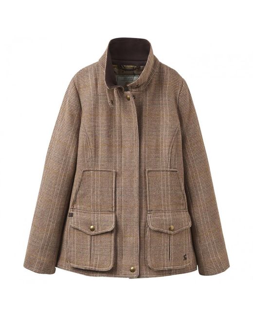 Joules Multicolor Fieldcoat Tweed Womens Jacket (x)