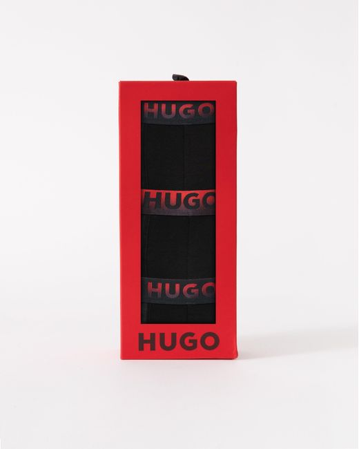 HUGO Black Spray 3-Pack Trunks for men