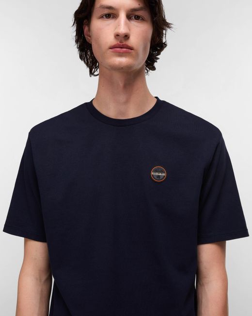 Napapijri Blue Badge Short Sleeve T-Shirt for men