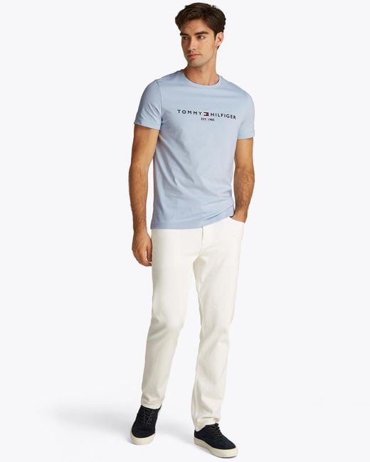 Tommy Hilfiger Blue Tommy Logo Basic T-Shirt for men