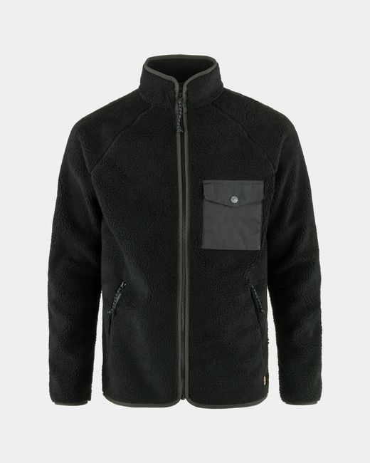 Fjallraven Black Vardag Pile Fleece for men