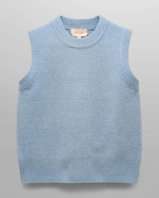 Joules Blue Holly Crew Neck Knit Tank Top