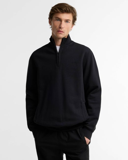 Barbour Black 90Th Anniversary Half Zip Sweatshirt for men