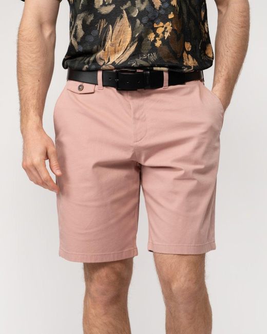 Ted Baker Pink Alscot Chino Shorts for men