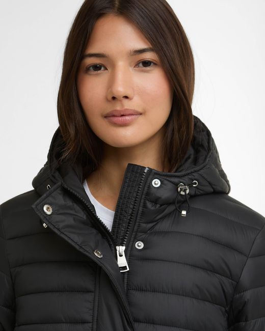 Barbour Black Longline Jada Puffer Jacket