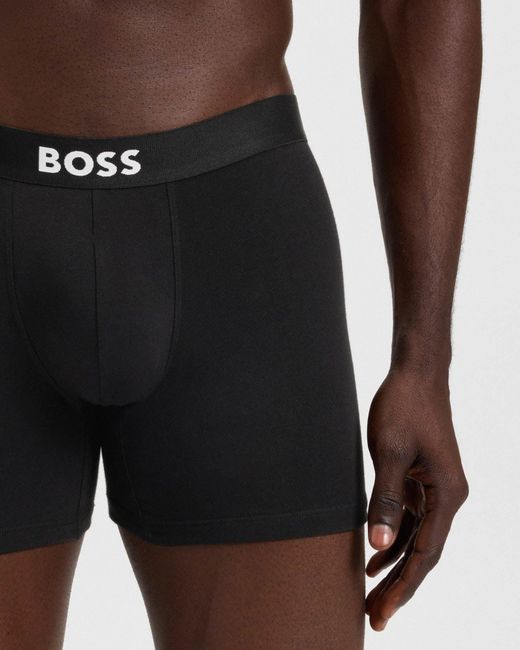 Boss Black 3-Pack Stretch Cotton Boxer Briefs for men