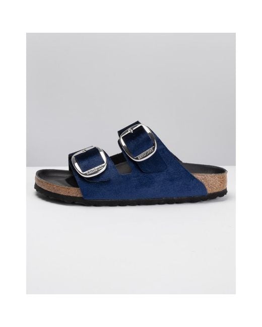 Birkenstock Blue Arizona Bb Tx Velvet Sandals