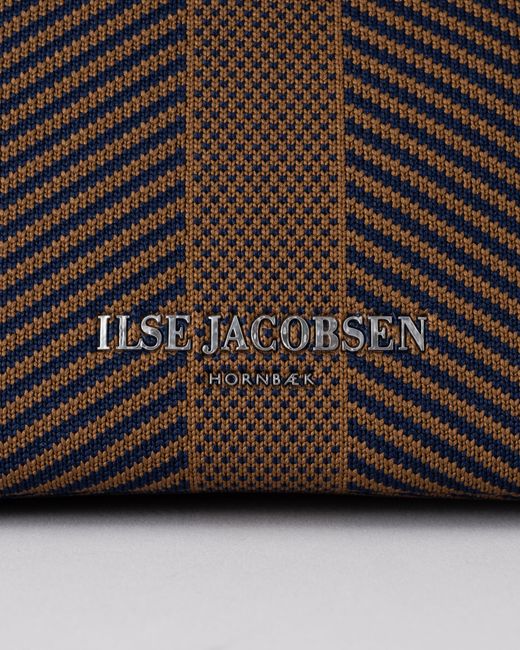 Ilse Jacobsen Brown Knitty Knitted Makeup Bag