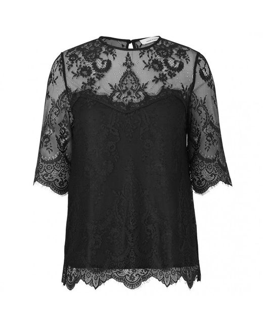 Samsøe & Samsøe Black Daphne Ss Top 8330