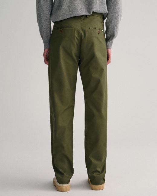 Gant Green Regular Fit Tech Prep Chinos for men