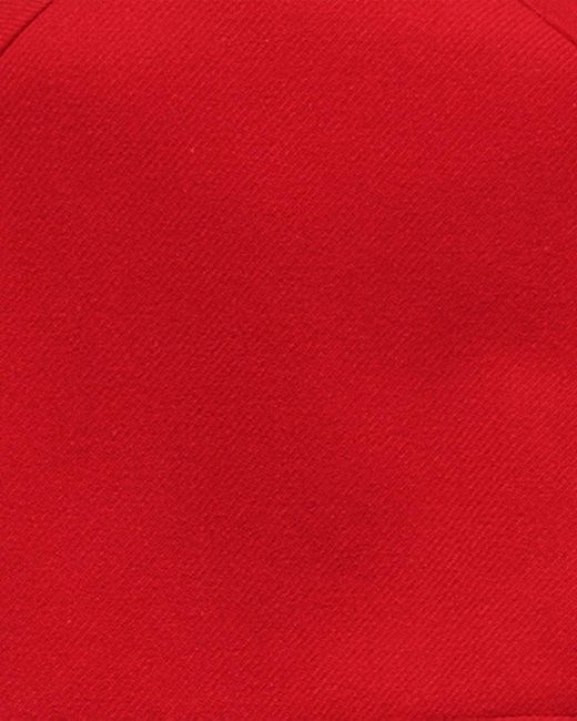 Barbour Red Alberta Wool Trench Coat