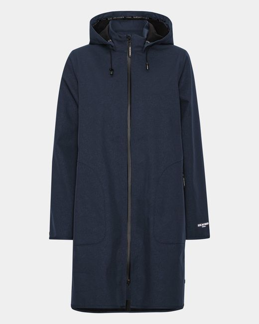 Ilse Jacobsen Blue Rain A-Line Softshell Raincoat