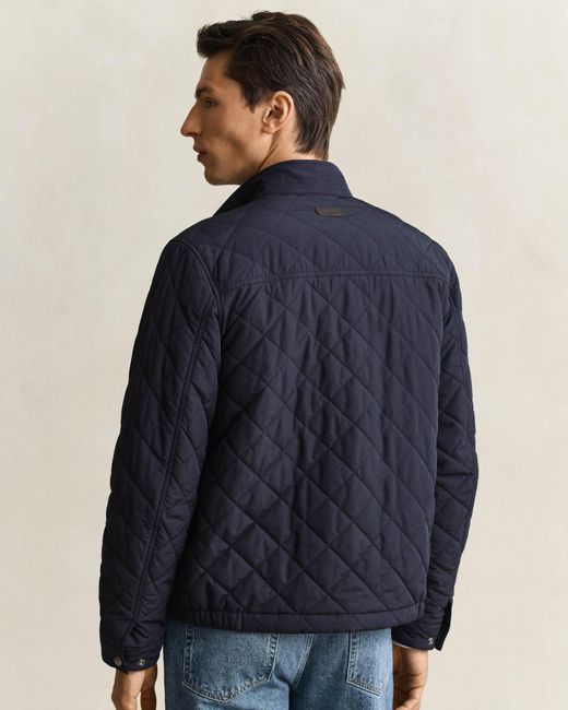 Gant Blue Quilted Jacket for men