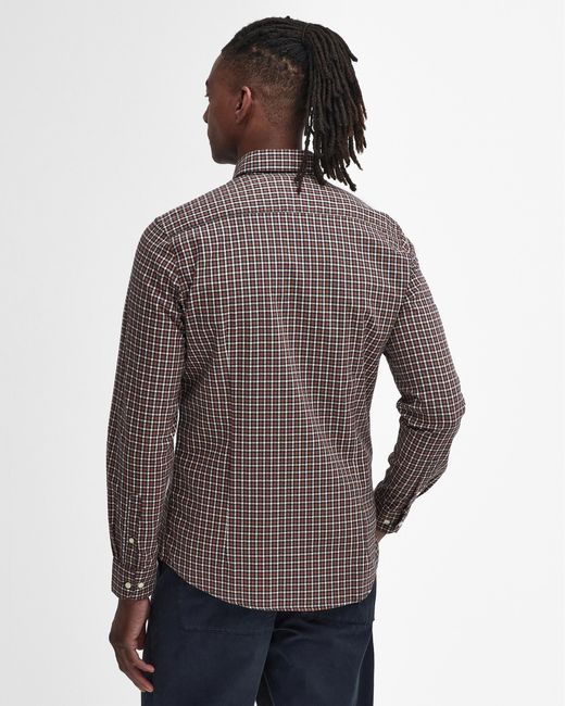 Barbour Brown Padshaw Tailored Shirt , Size: L for men