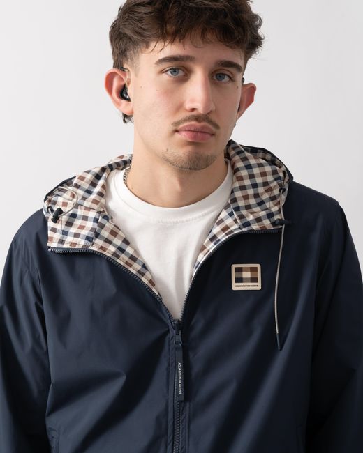 Aquascutum Blue Rlg Badge Reversible Sailor Jacket for men