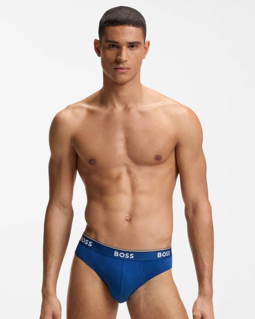 Boss Blue 3 Pack Power Briefs for men