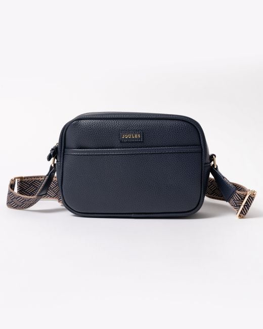 Joules Blue Trent Faux Leather Crossbody Bag