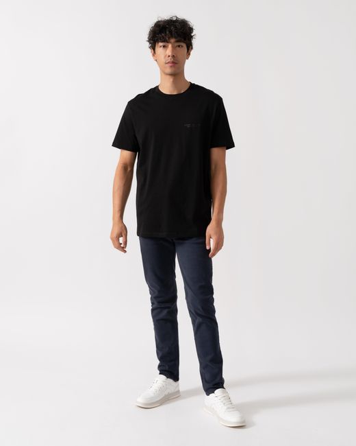 ARMANI EXCHANGE Black T-Shirt With Small Milano/New York Logo for men