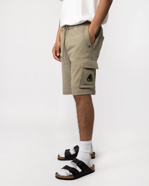 Moose Knuckles Natural Hartsfield Cargo Shorts for men