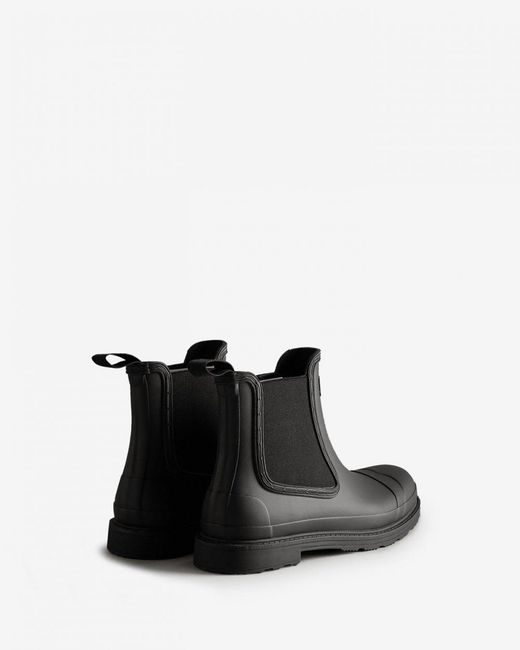 Hunter Black Commando Chelsea Boot for men