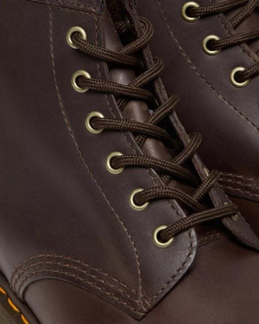 Dr. Martens Dr. Martens 101 Crazy Horse Leather Boots Dark Brown for men