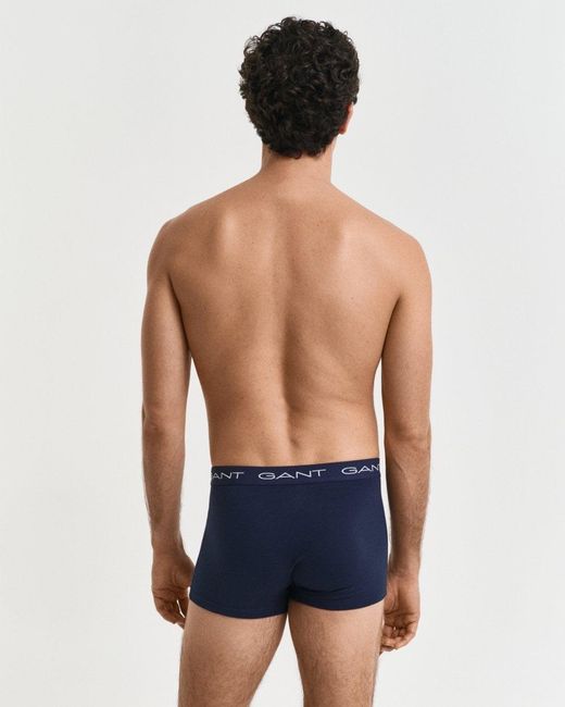 Gant Blue 7-Pack Regular Waist Boxer Trunks, Marine for men