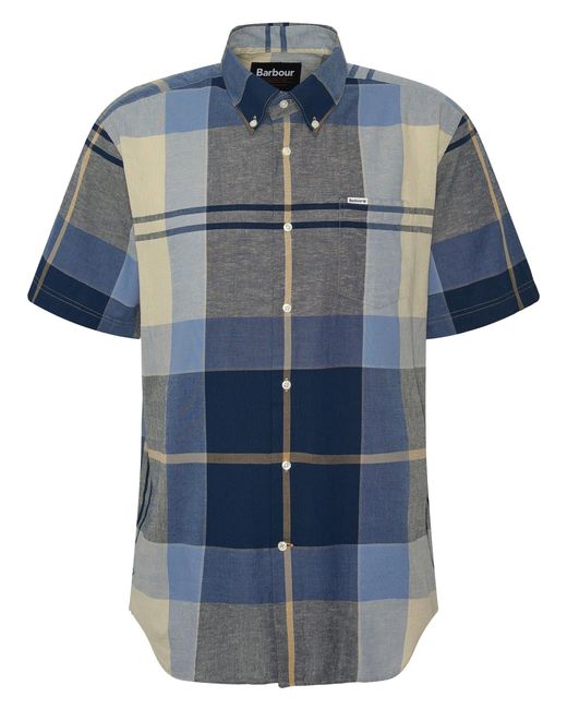 Barbour Blue Douglas Tartan Shirt for men