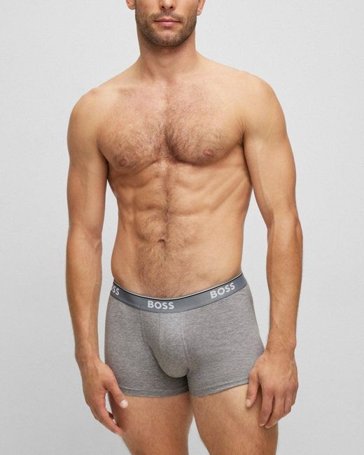 Boss Gray 3 Pack Power Trunks Nos for men