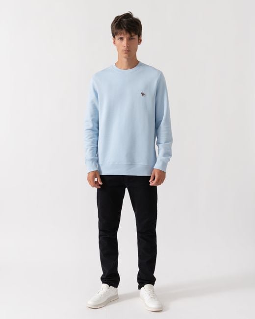 Paul Smith Blue Ps Regular Fit Zebra Logo Sweatshirt for men