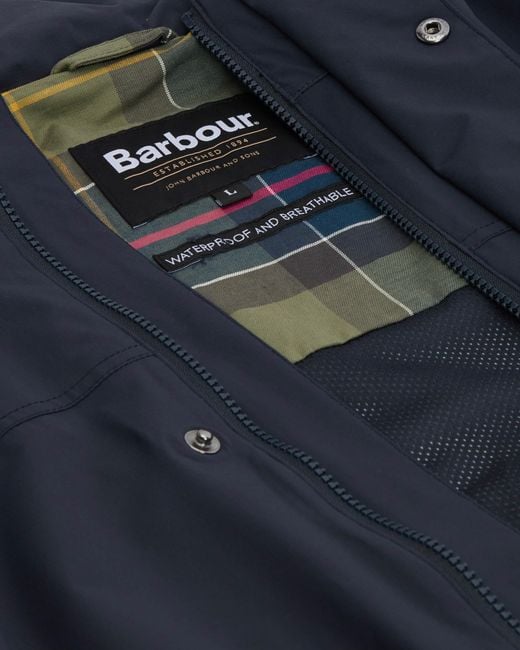 Barbour Blue Sander Waterproof Jacket for men