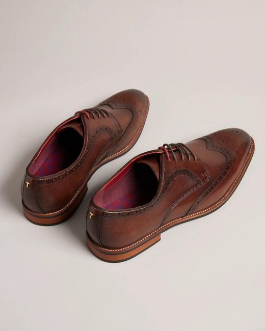 Ted Baker Brown Amaiss Formal Leather Brogue Shoes