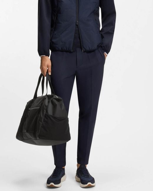 Boss Black Stenson Faux-Leather Holdall With Reflective Details for men