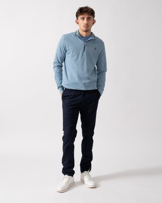 Paul Smith Blue Ps Sweater Zip Neck Zeb Bad for men