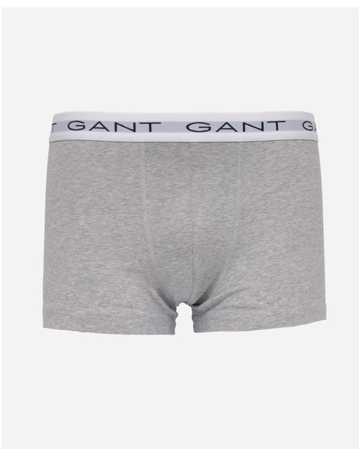 Gant Gray Slim Fit Cotton Jersey Trunks for men