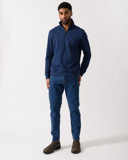 Boss Blue Zetrust 1/4 Zip Sweatshirt for men